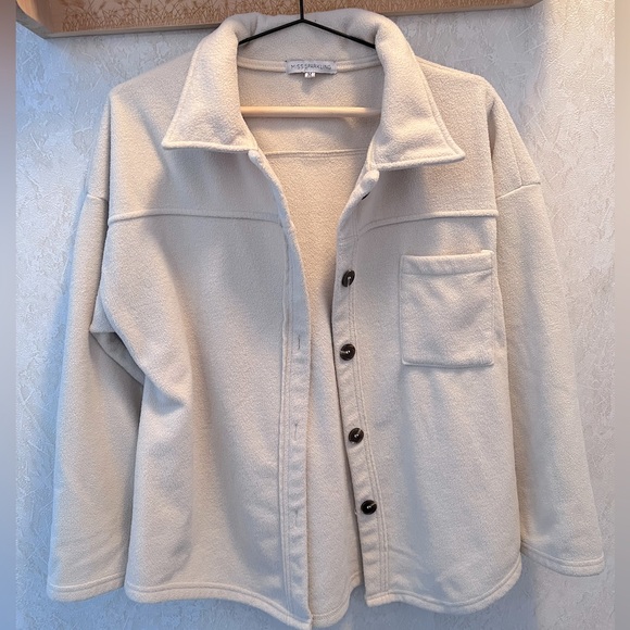 Cream fleas shacket -medium - Picture 1 of 2